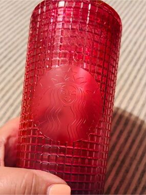 Starbucks Red Textured Holiday Tumbler
